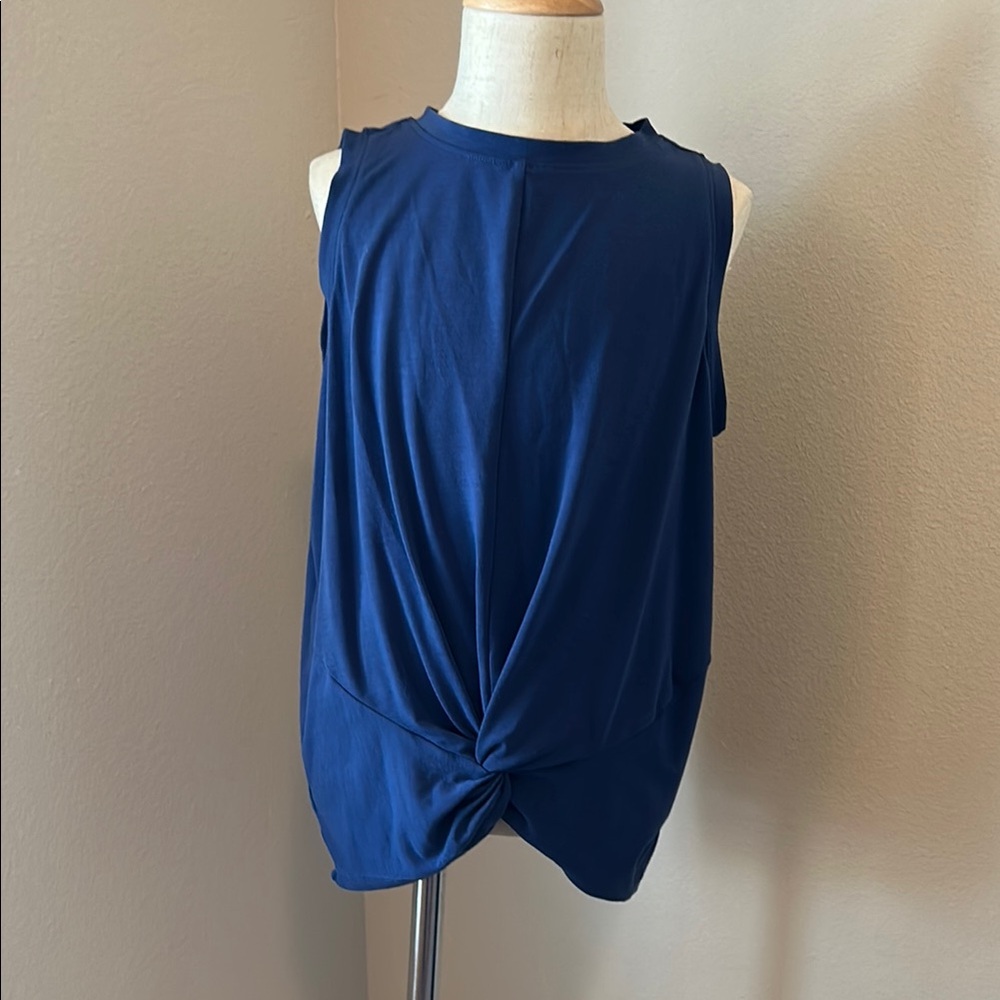 Athleta Girl Navy Sleeveless Twist tank top Sz L/12